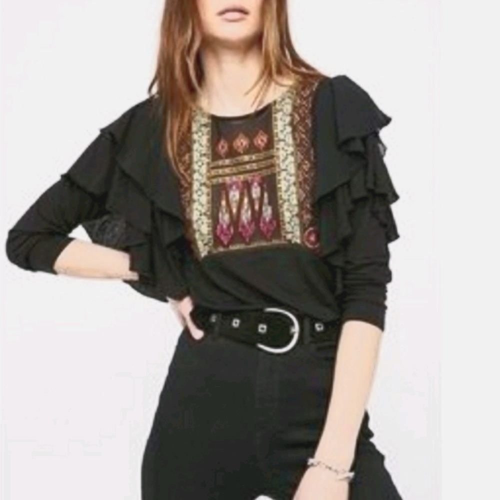 Free People La Cienga ruffled top